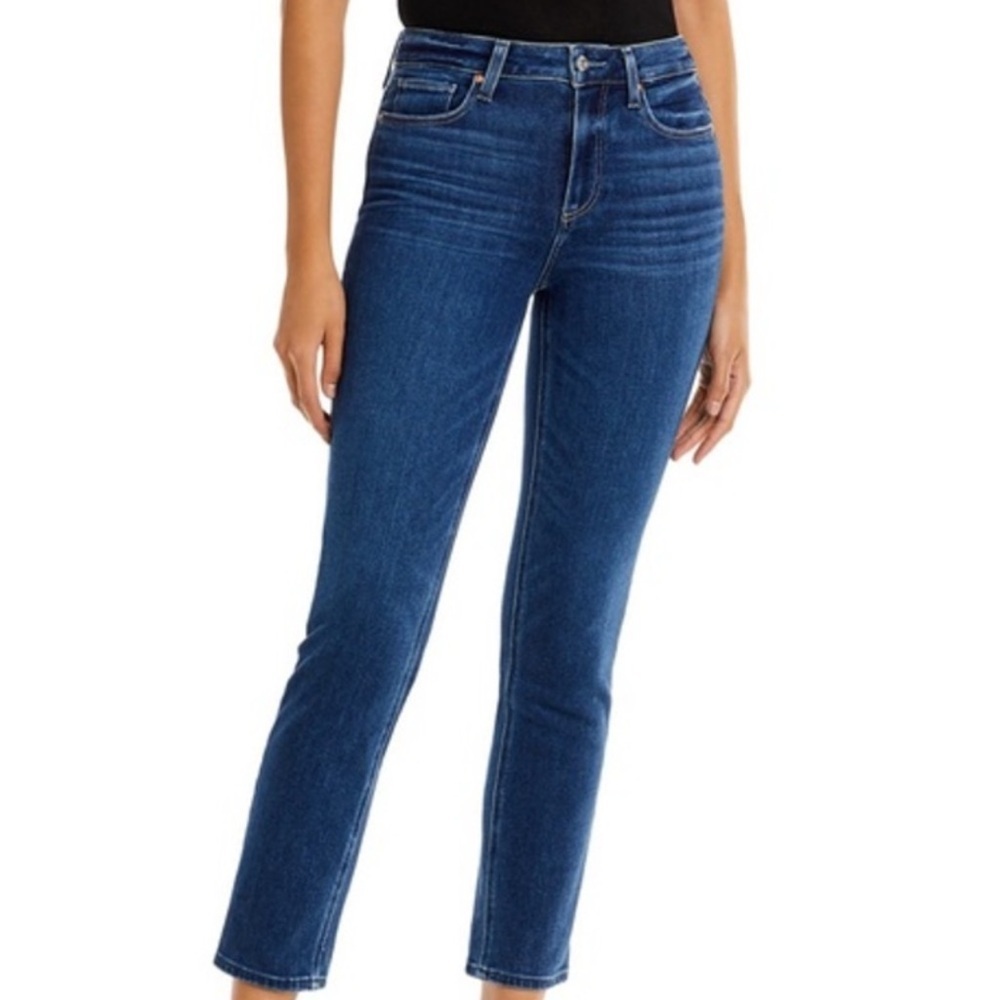Paige Hoxton Slim Straight Crop Jeans sz 25 high rise ankle